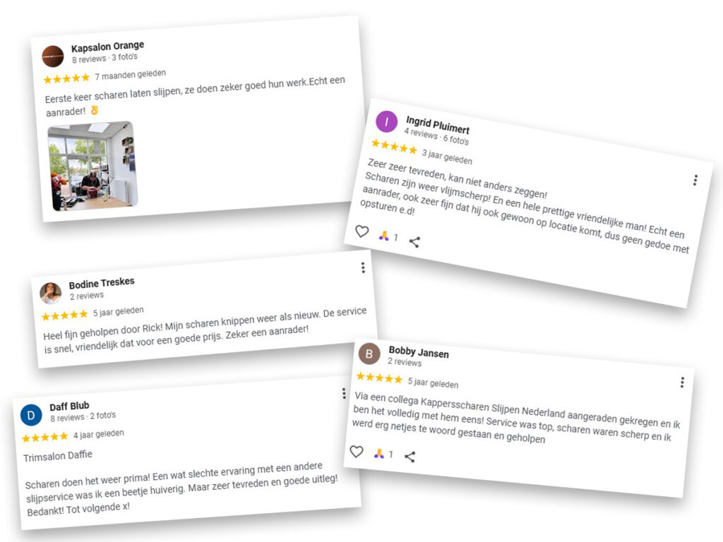 Reviews van salons over KappersscharenSlijpen.nl